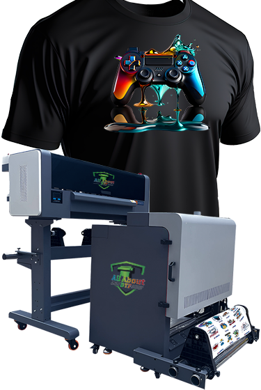 T-shirt DTF Printing Machine Shake Powder printer dtf save space for this new DTF technology on PET Film printing and T-shirt Printer, Digital Transfer Film Polyester Printer.